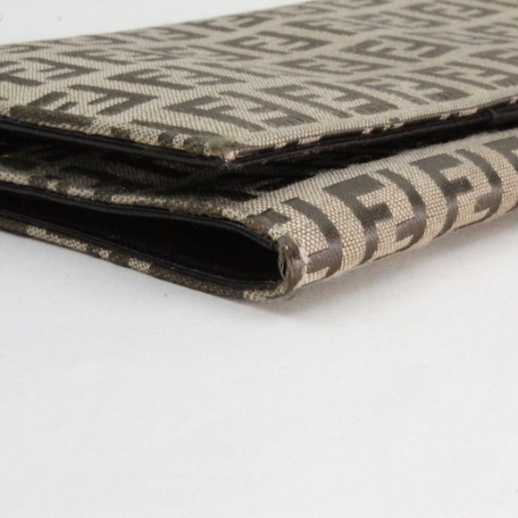 Authentic Fendi Zucca FF Canvas Flap Wallet Gently Used - Picture 5 of 10